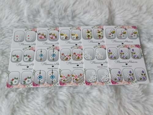 Kit, Adesivos, Unhas Naturais.
