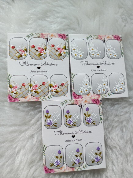 Kit, Adesivos, Unhas Naturais.