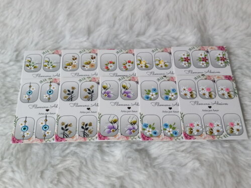 Kit, Adesivos, Unhas Naturais.