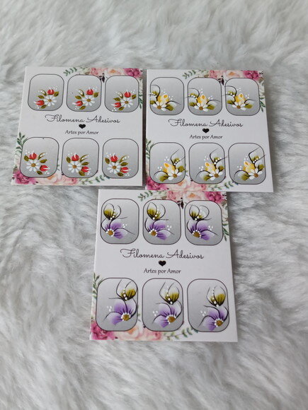 Kit, Adesivos, Unhas Naturais.
