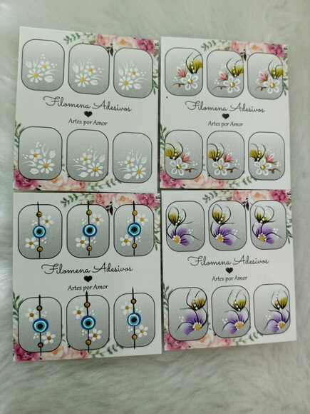 Kit, Adesivos, Unhas Naturais.