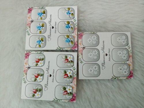 Kit, Adesivos, Unhas Naturais.
