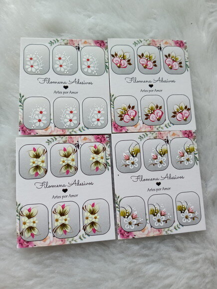 Kit, Adesivos, Unhas Naturais.