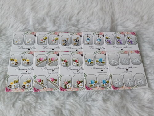 Kit, Adesivos, Unhas Naturais.