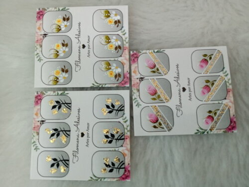 Kit, Adesivos, Unhas Naturais.