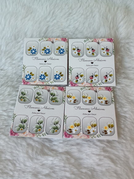 Kit, Adesivos, Unhas Naturais.