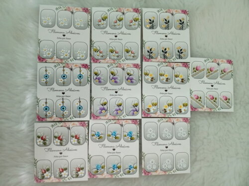 Kit, Adesivos, Unhas Naturais.