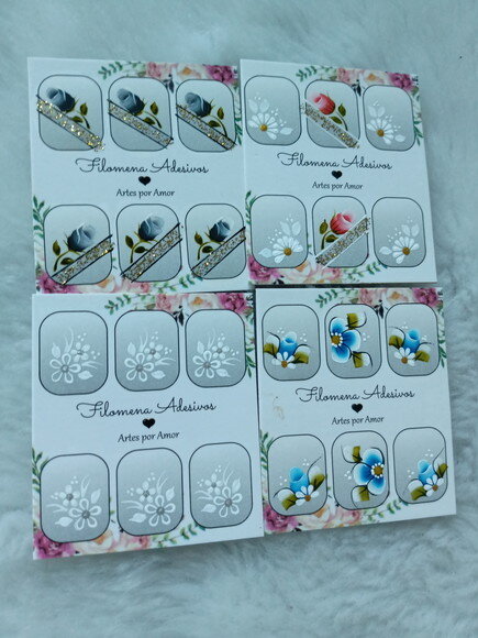 Kit, Adesivos, Unhas Naturais.