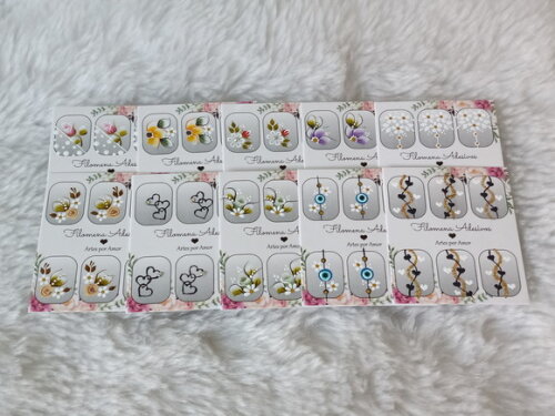 Kit, Adesivos, Unhas Naturais.