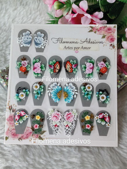 Super Luxo/ Adesivos/ Unhas