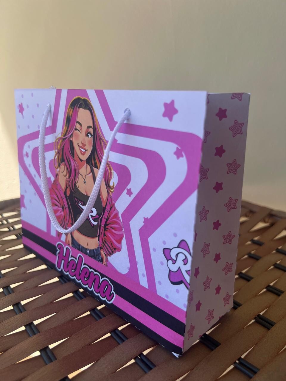 15 Sacolinhas Personalizada Emilly Vick - Emilly Vick Rosa