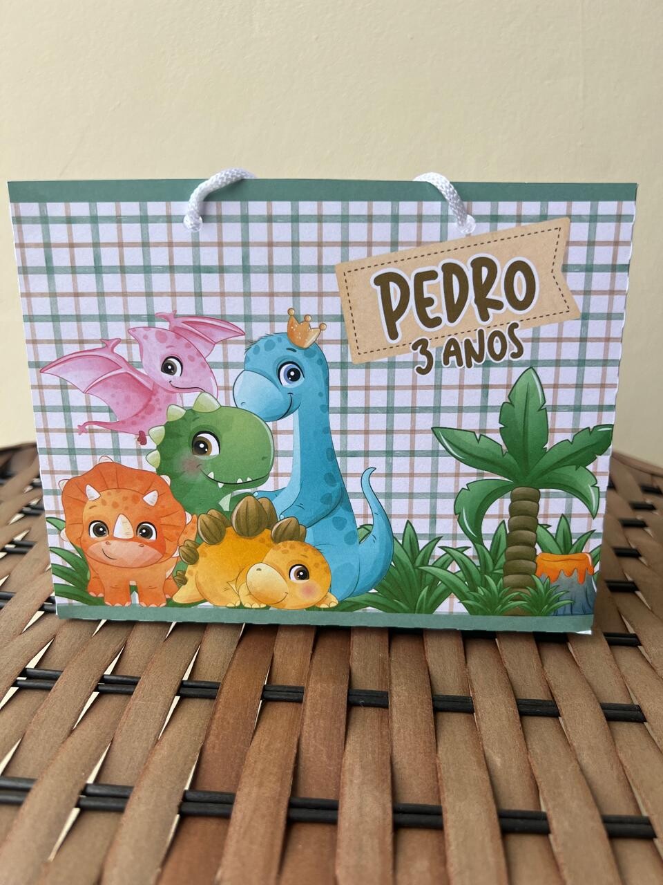 15 Sacolinhas Personalizada Dino Baby Dinossauro Baby
