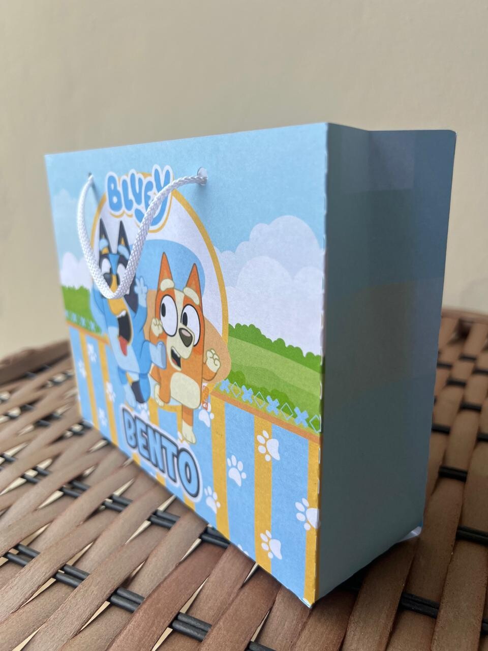 15 Sacolinhas Personalizada Sacolinha BLUEY Bluey e Bingo