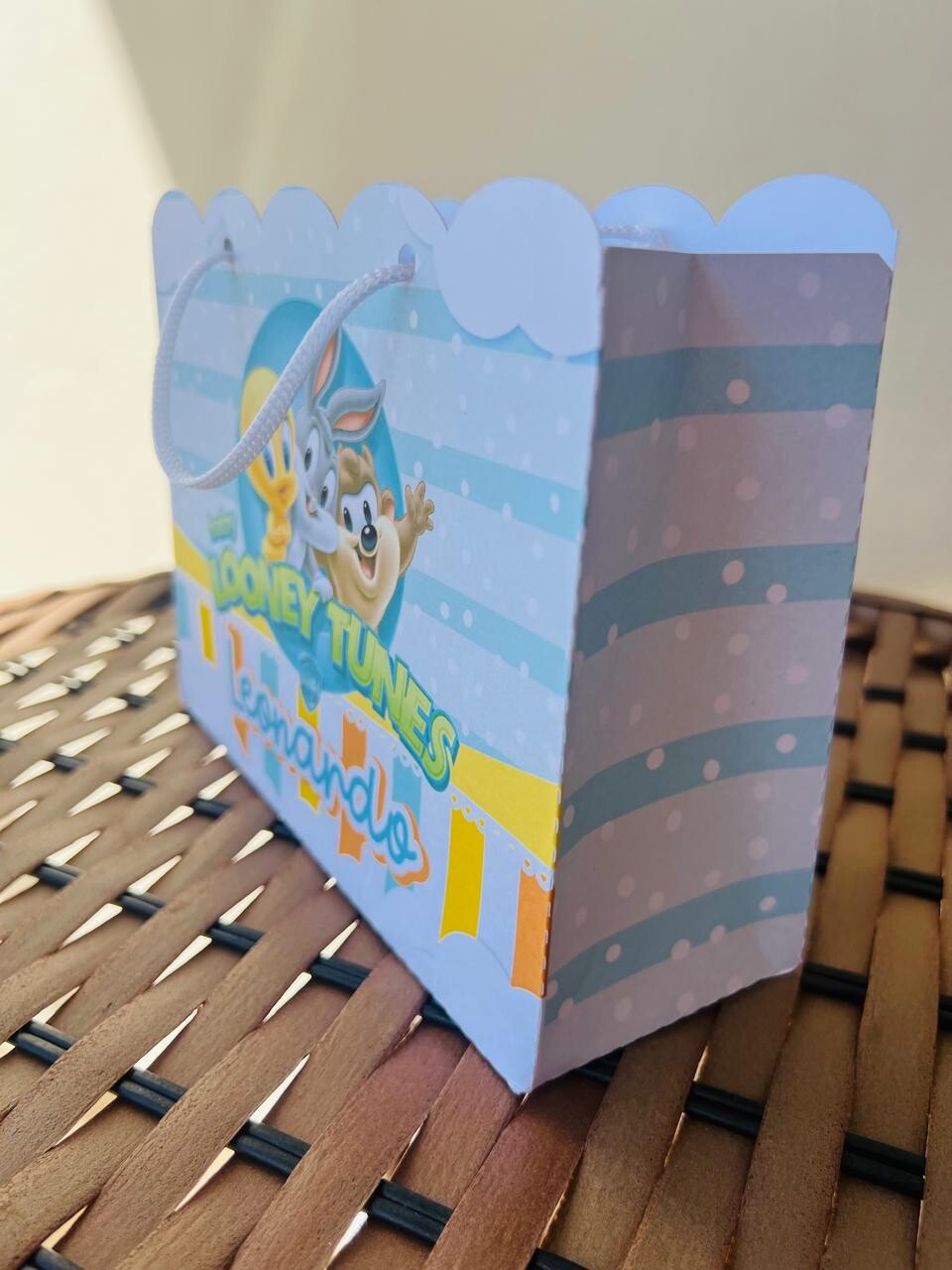 15 Sacolinhas Personalizada Baby Looney Tunes Menino