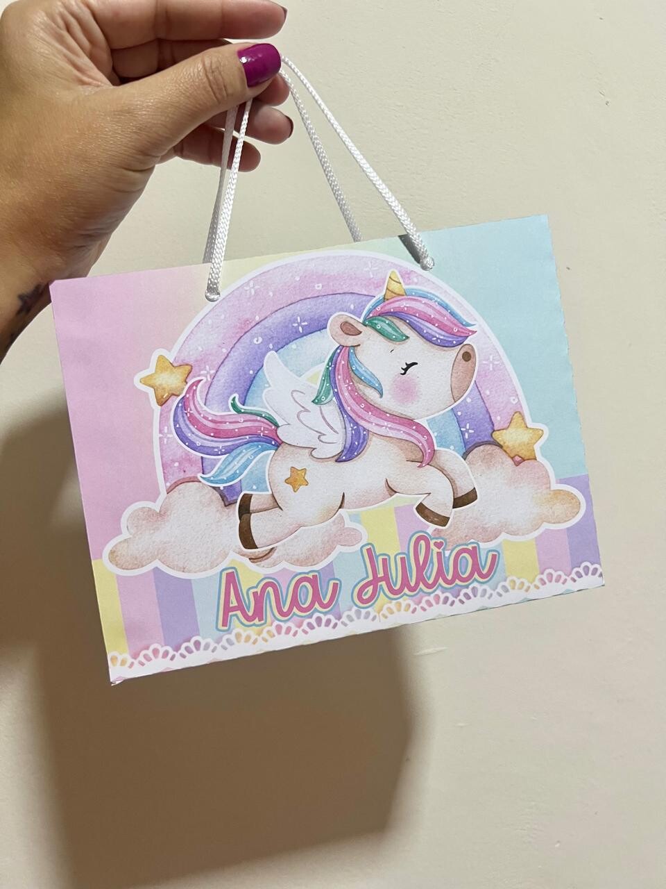 15 Sacolinhas Personalizada Unicórnio