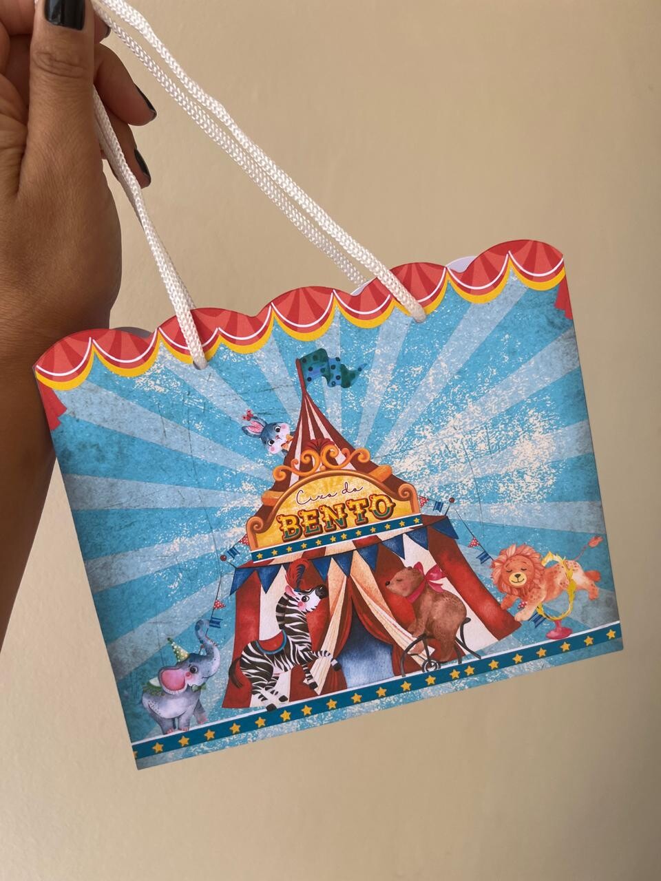 15 Sacolinhas Personalizada Circo Menino
