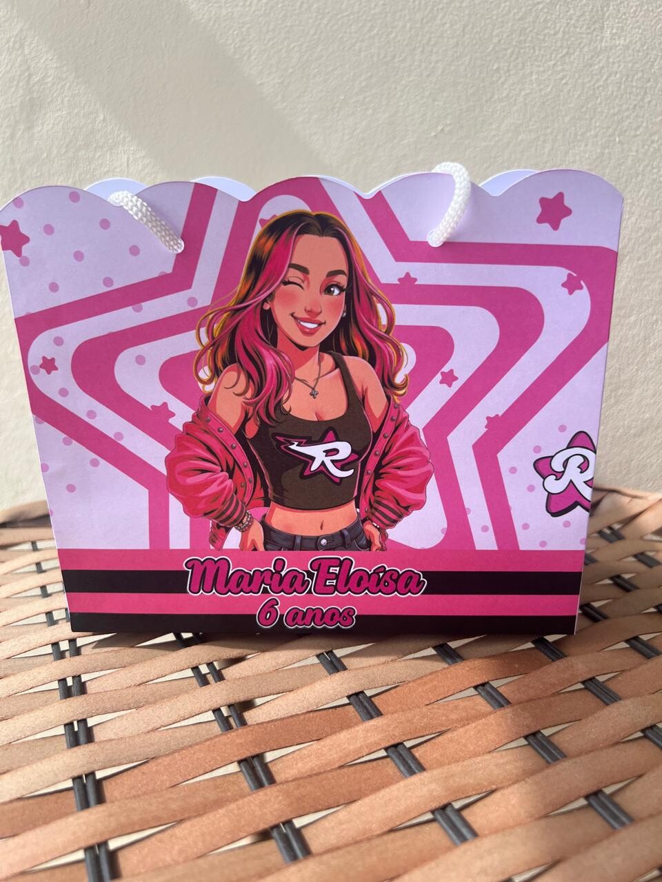 15 Sacolinhas Personalizada Emilly Vick - Emilly Vick Rosa