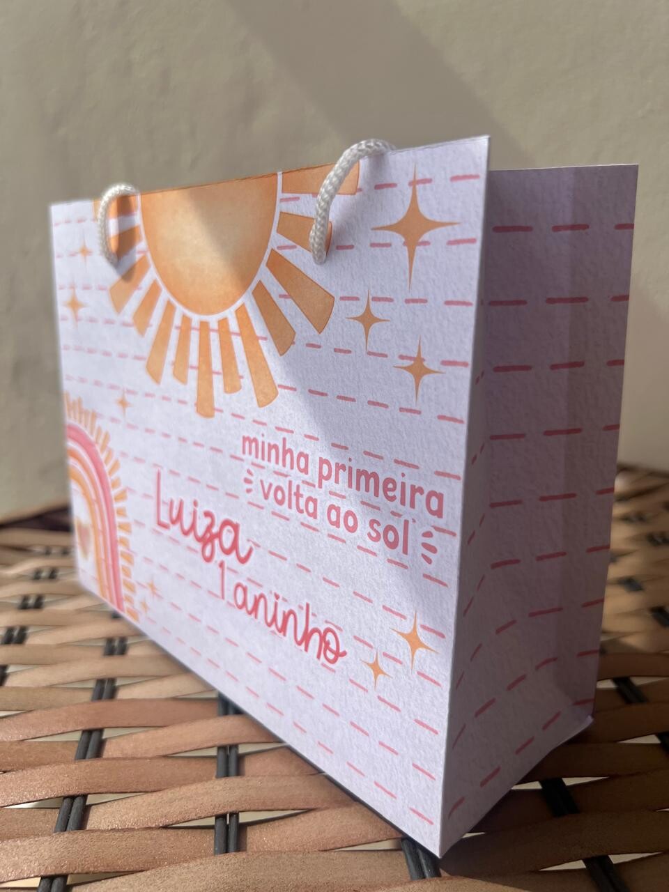 15 Sacolinhas Personalizada Primeira Volta ao Sol Menino