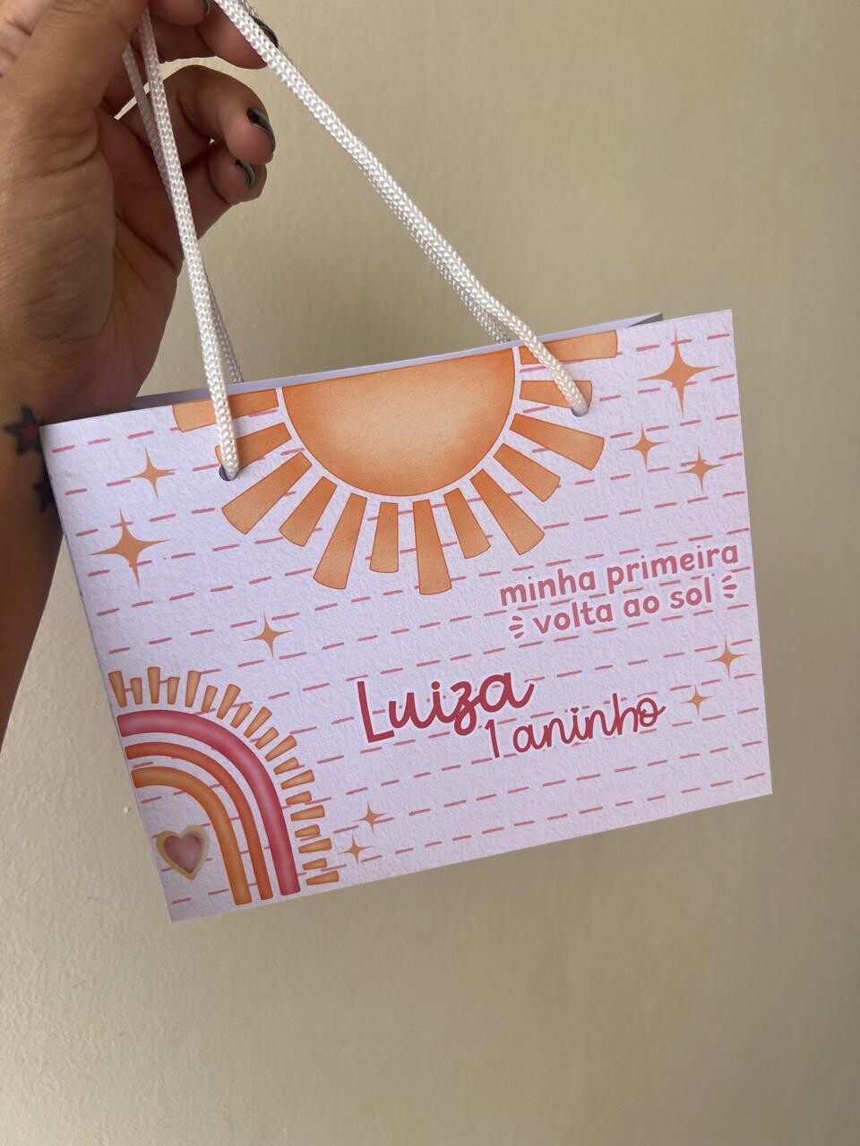 15 Sacolinhas Personalizada Primeira Volta ao Sol Menino