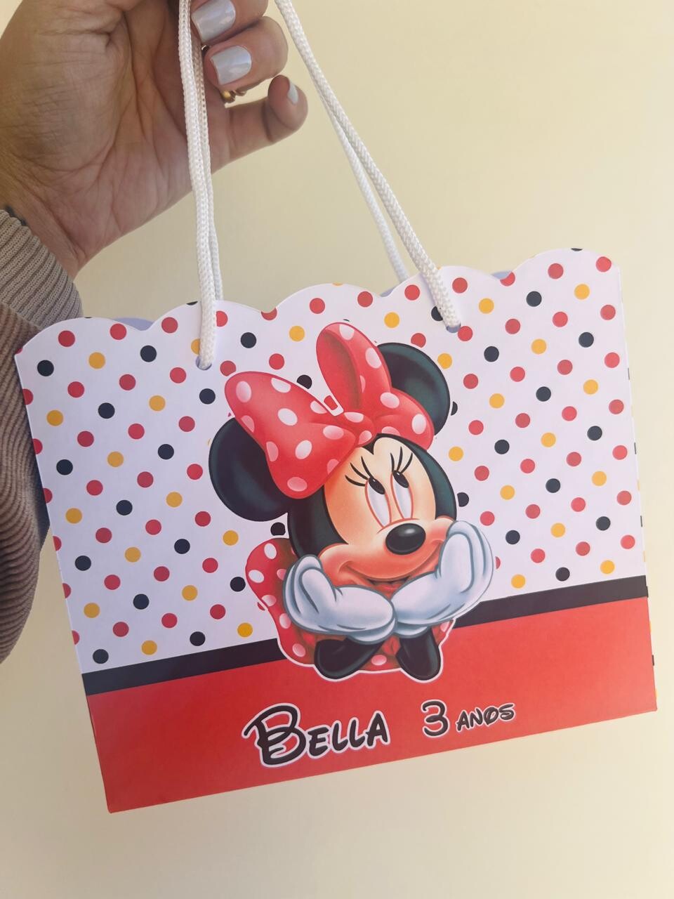 Sacolinhas Personalizada Minnie - Lembrancinhas Minnie Vermelha