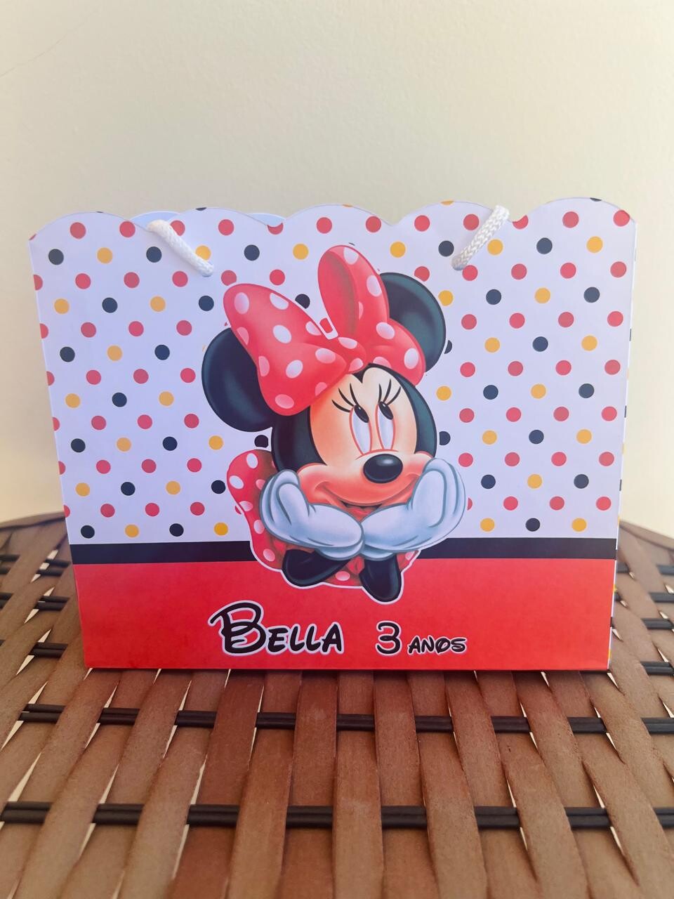 Sacolinhas Personalizada Minnie - Lembrancinhas Minnie Vermelha
