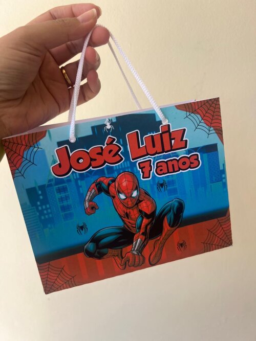 15 Sacolinhas Personalizada Homem Aranha