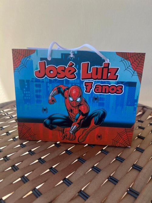 15 Sacolinhas Personalizada Homem Aranha