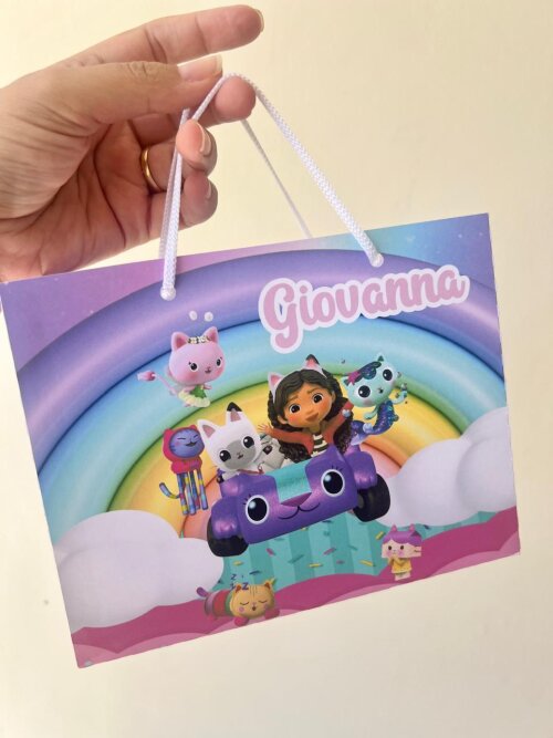 15 Sacolinhas Personalizada A Casa Mágica da Gabby