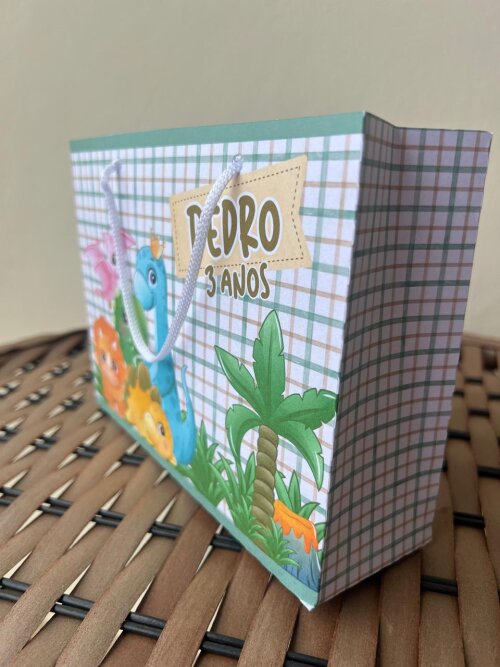 15 Sacolinhas Personalizada Dino Baby Dinossauro Baby