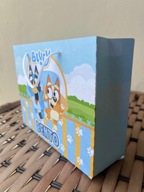 15 Sacolinhas Personalizada Sacolinha BLUEY Bluey e Bingo
