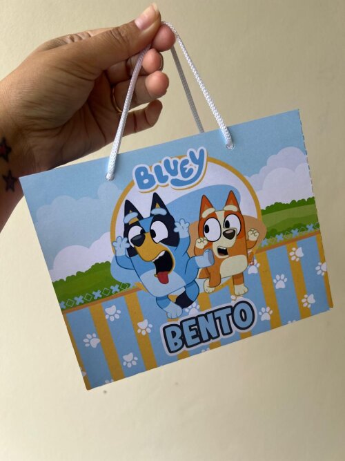 15 Sacolinhas Personalizada Sacolinha BLUEY Bluey e Bingo