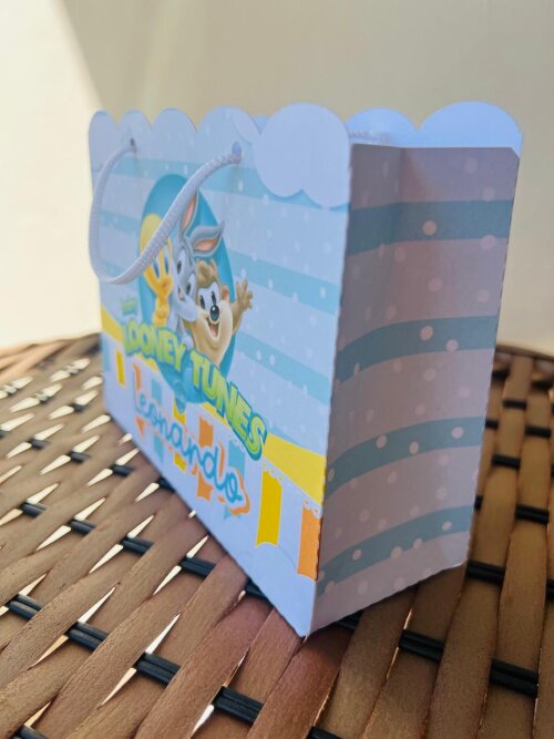 15 Sacolinhas Personalizada Baby Looney Tunes Menino