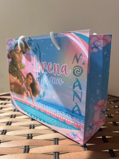 15 Sacolinhas Personalizada Moana - Tema Moana