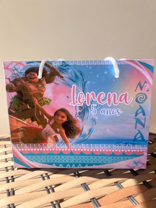 15 Sacolinhas Personalizada Moana - Tema Moana