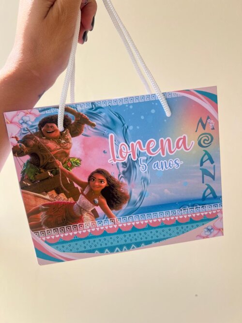 15 Sacolinhas Personalizada Moana - Tema Moana