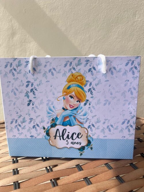 15 Sacolinhas Personalizada Cinderela - Tema Cinderela