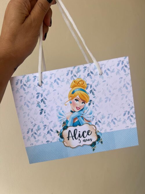 15 Sacolinhas Personalizada Cinderela - Tema Cinderela