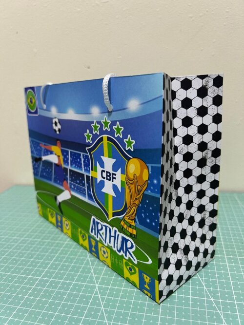 15 Sacolinhas Personalizada Brasil - Sacolinha Copa do Mundo - Sa