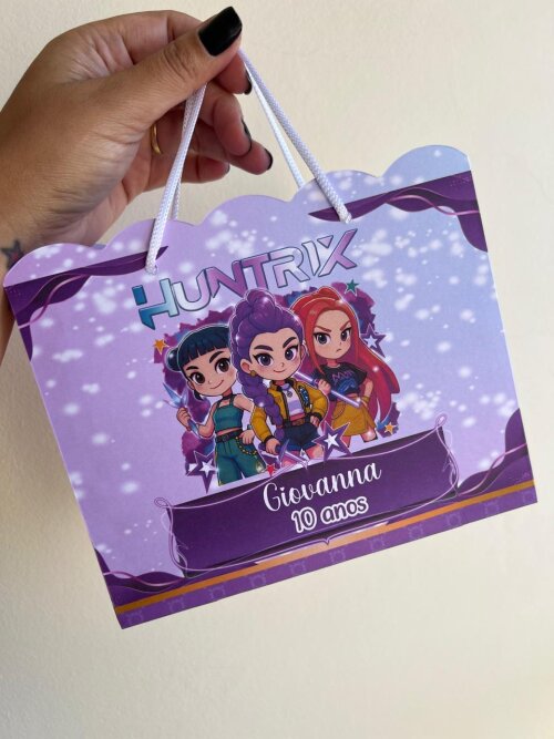 15 Sacolinhas Personalizadas Guerreiras K-Pop Huntrix Lembrancinha KPOP