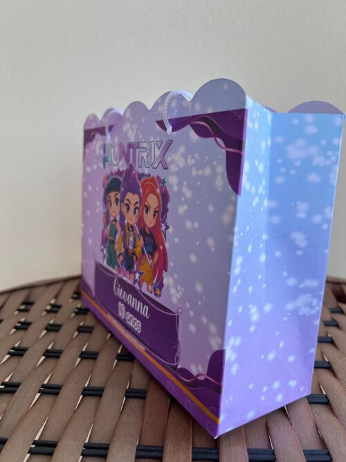 15 Sacolinhas Personalizadas Guerreiras K-Pop Huntrix Lembrancinh