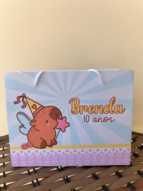 15 Sacolinhas Personalizada Capivara