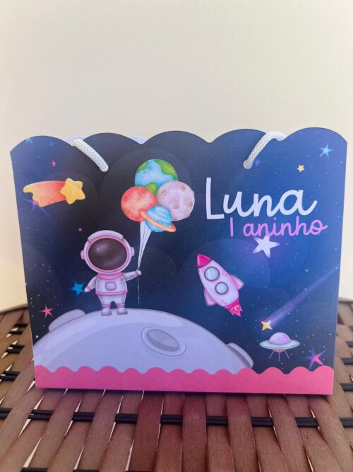 Sacolinhas Personalizada Astronauta Menina - Astronauta