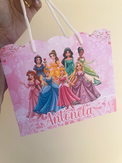 Sacolinhas Personalizada Princesas - Princesas