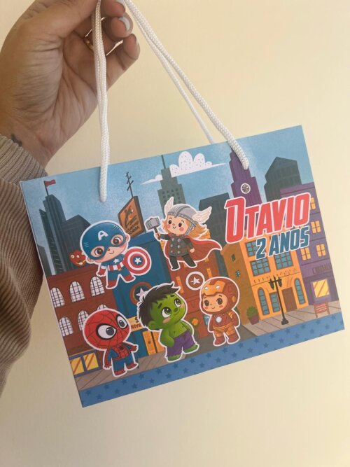 Sacolinhas Personalizada Heróis - Sacolinhas Personalizada Vingadores