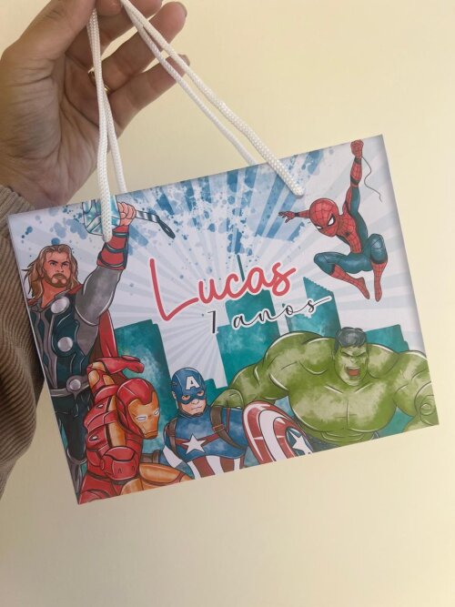 Sacolinhas Personalizada Heróis - Sacolinhas Personalizada Vingadores