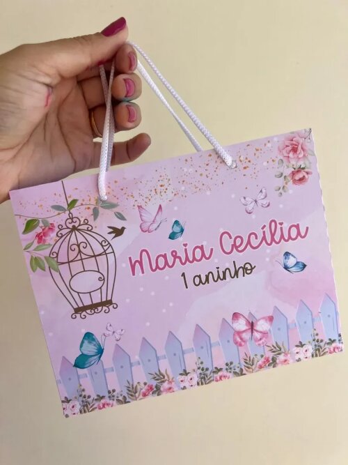 Sacolinhas Personalizada Jardim - Jardim Borboletas