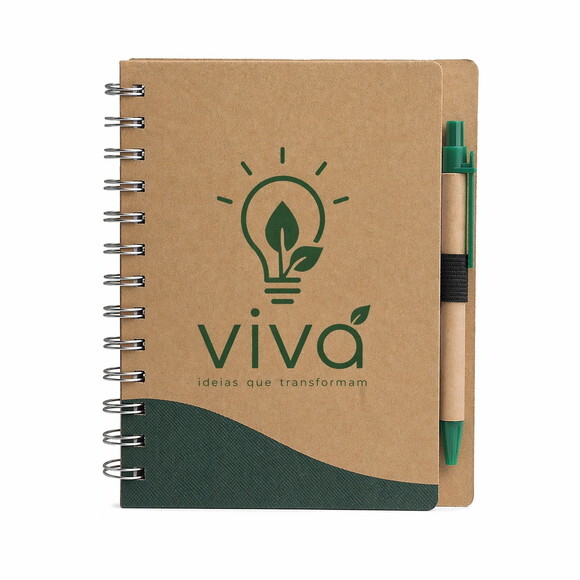Caderno Ecológico Personalizado com Caneta