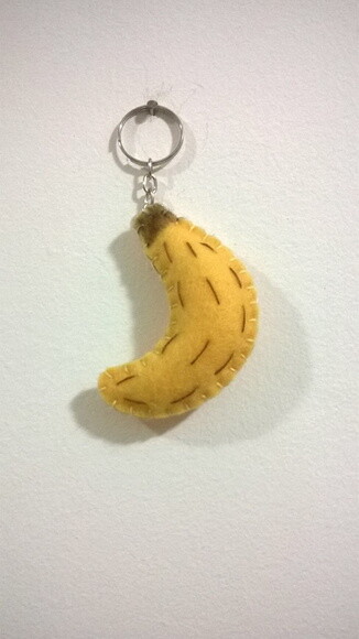 Chaveiro de Feltro - Banana