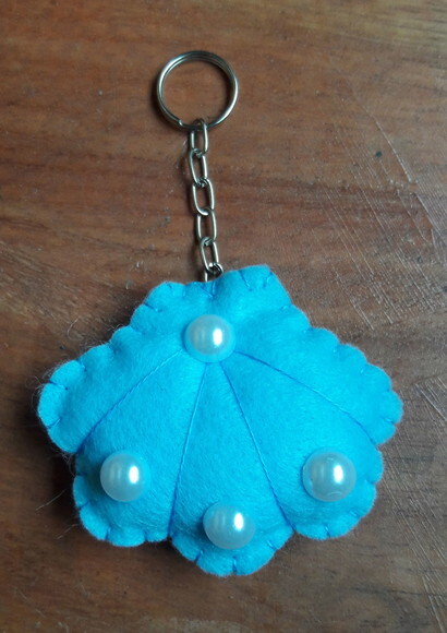 Chaveiro de Feltro - Concha
