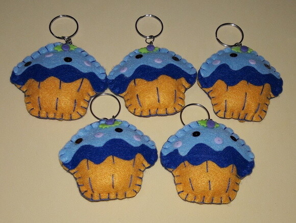 Chaveiro de Feltro - Cup Cake
